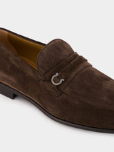 Ferragamo Suede Moccasin with Gancini ornament