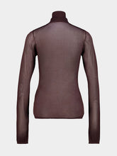 Zimmermann Chocolate Fine Knit High Neck Top