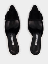 Maysale Black Suede Kitten Heel Mules | PDP - Fashion Clinic