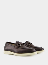 Dark Brown Calfskin Loafers with Gancini Ornament | PDP - Fashion Clinic