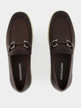 Dark Brown Calfskin Loafers with Gancini Ornament | PDP - Fashion Clinic
