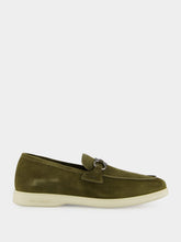 Olive Green Suede Casual Moccasins