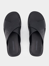 Ferragamo Calfskin Sandal with Crossover Straps