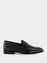Ferragamo Black Moccasin Ornament Slip-On