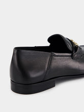 Ferragamo Black Moccasin Ornament Slip-On