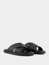 Ferragamo Black Monogram Sandals