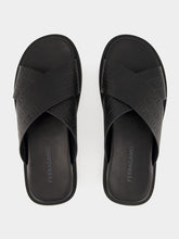 Ferragamo Black Monogram Sandals