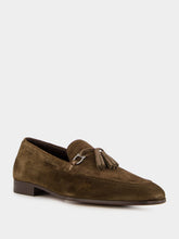Ferragamo Brown Tassel Suede Moccasins