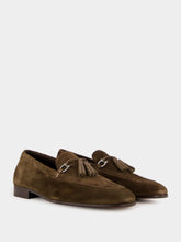 Ferragamo Brown Tassel Suede Moccasins
