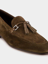 Ferragamo Brown Tassel Suede Moccasins