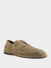 Ferragamo Brown Suede Derby Lace-Up Shoes