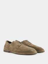 Ferragamo Brown Suede Derby Lace-Up Shoes