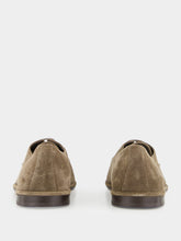 Ferragamo Brown Suede Derby Lace-Up Shoes