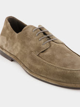 Ferragamo Brown Suede Derby Lace-Up Shoes