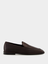 Brown Hammered Calfskin Loafers