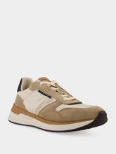 Ferragamo Cream and Safari Low-Top Sneakers