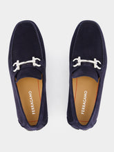 Ferragamo Midnight Blue Driver with Gancini Ornament
