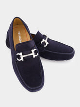 Ferragamo Midnight Blue Driver with Gancini Ornament