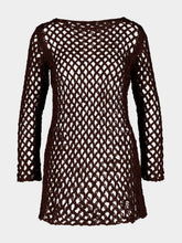 Haight Brauna Brown Flavia Knit Mini Dress