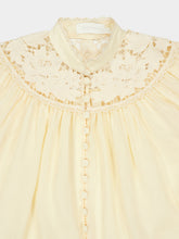 Zimmermann Cream Echo Embroidered Ramie Blouse