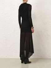 Zimmermann Black Illustration Gathered Dress