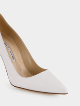 Manolo Blahnik BB White Nappa Leather Pointed Toe Pumps