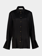 Zimmermann Black Valiant Silk Button-Up Shirt