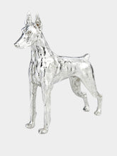 Leitão & Irmão Silver Dobermann Sculpture