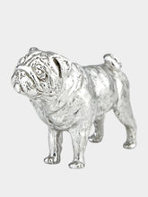 Leitão & Irmão Silver Pug Dog Sculpture