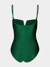 Zimmermann Everley V-Wire Bandeau One-Piece in Emerald