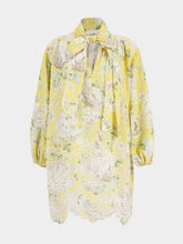 Zimmermann Yellow Acacia Broderie Tie Mini Dress