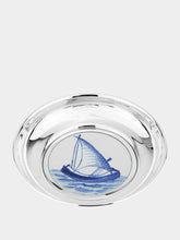 Leitão & Irmão Silver Bowl with Portuguese Tile Boat