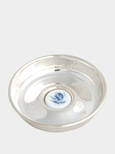 Leitão & Irmão Silver Small Tray with Portuguese Floral Tile