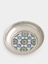 Leitão & Irmão Green Round Tray with Uptown Tile