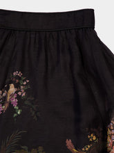 Zimmermann Pavilion Gathered Black Midi Skirt