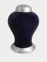 Leitão & Irmão Cobalt Blue Large Porcelain Jar