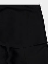 Zimmermann Black Clash Wool-Silk Draped Flared Trousers