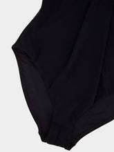 Zimmermann Black Wylie Drape Halter One-Piece Swimsuit