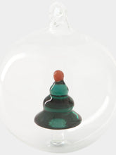Ichendorf Milano Glass Christmas Ball with Dark Green Tree