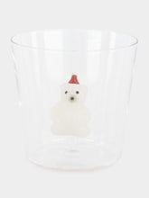 Ichendorf Milano Glass Tumbler with Bear and Hat Design