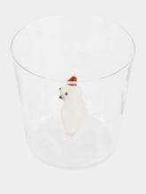 Ichendorf Milano Glass Tumbler with Bear and Hat Design