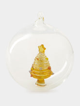 Ichendorf Milano Glass Christmas Ball with Amber-Star Tree