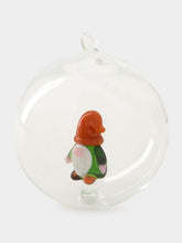 Ichendorf Milano Glass Christmas Ball with Elf Design