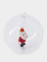 Ichendorf Milano Glass Christmas Ball with Santa Claus