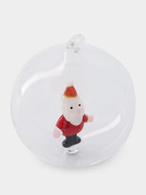 Ichendorf Milano Glass Christmas Ball with Santa Claus