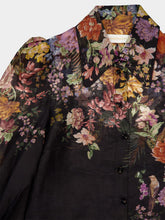 Zimmermann Pavilion Tie Neck Black Blouse