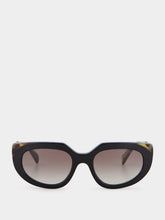 Prada Black Tortoise Oval Sunglasses