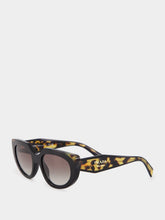 Prada Black Tortoise Oval Sunglasses