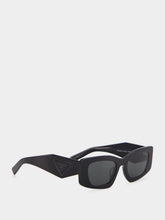 Prada Black Rectangular Acetate Sunglasses