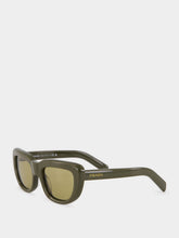 Prada Laurel Green Rectangular Sunglasses